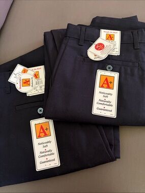 Kids Navy Formal Pants - Tailored School Trousers